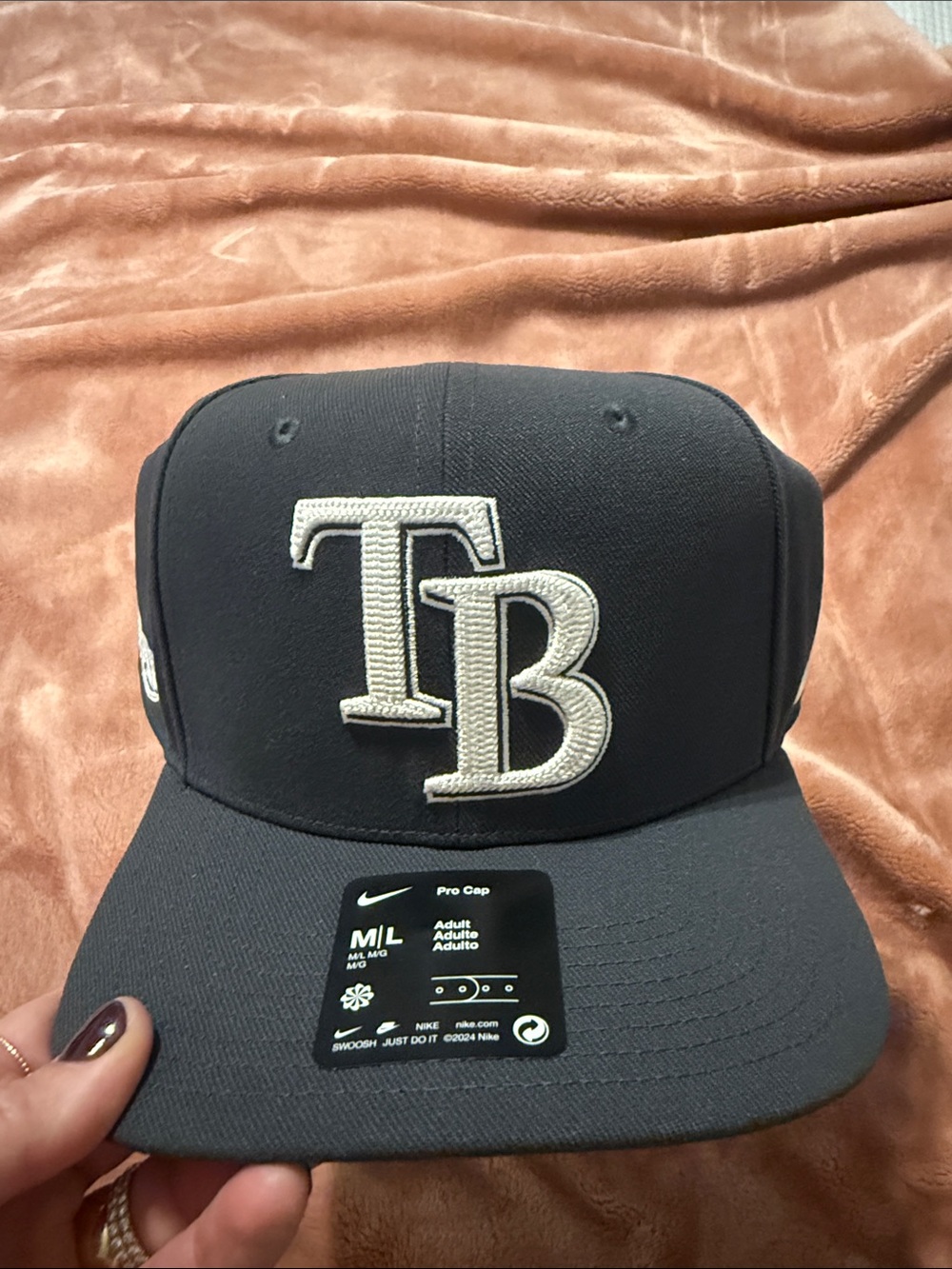 Nike Men's TB Embroidered Black and Gray Pro Cap